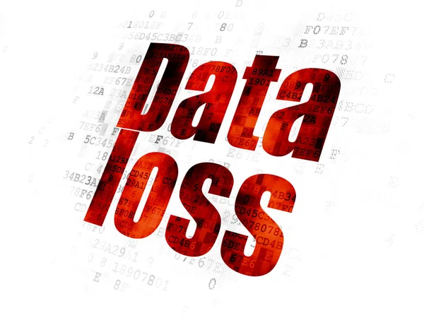 Concetto di informazione: perdita di dati su sfondo digitale — Foto Stock