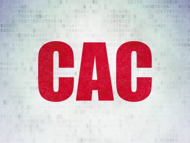 Borsa endeksler kavramı: Cac dijital veri kağıt arka plan üzerinde