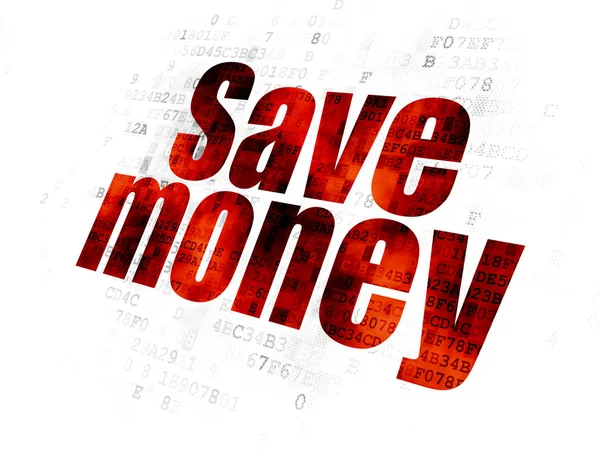 Pengar koncept: Spara pengar på Digital bakgrund — Stockfoto