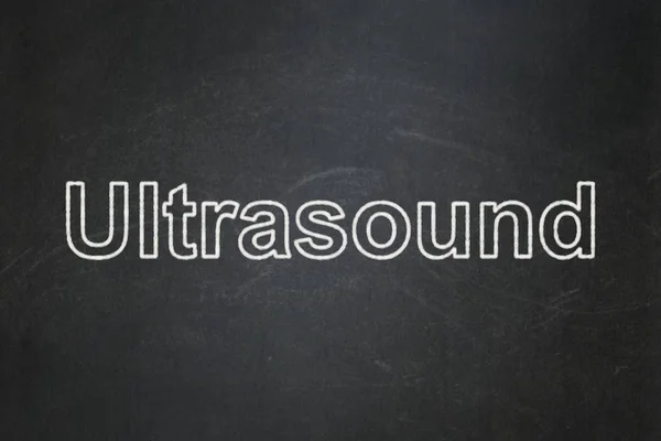 Healthcare concept: word Ultrasound on chalkboard background — Stock Photo, Image