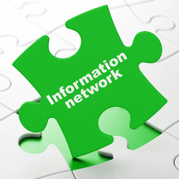 Gegevens concept: netwerk voor informatie over de achtergrond van de puzzel — Stockfoto