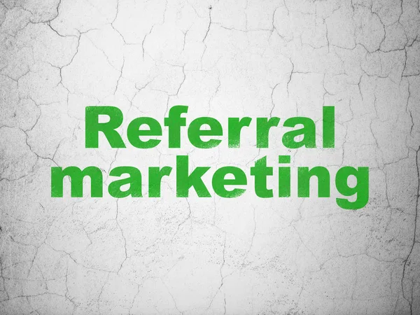 Advertising concept: Referral Marketing on wall background — Stock Photo, Image
