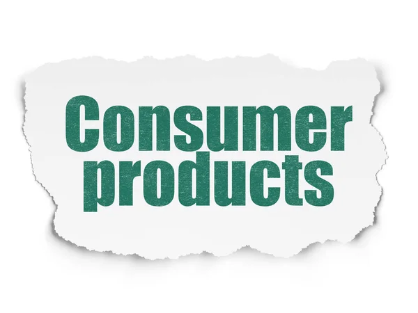 Finance concept: Consumer Products on Torn Paper background — Stock Photo, Image