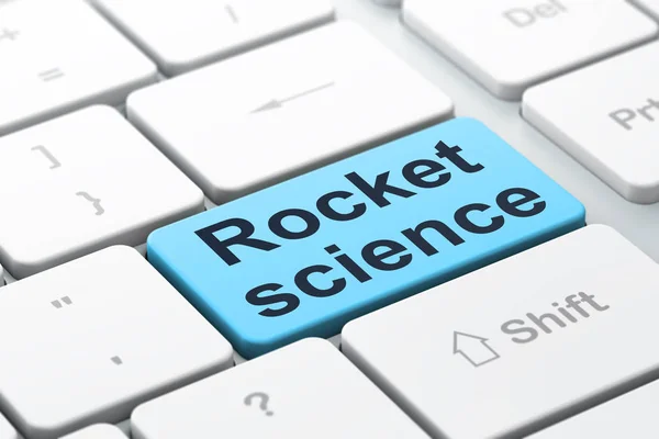 Wissenschaftskonzept: Raketenwissenschaft auf Computertastatur-Hintergrund — Stockfoto