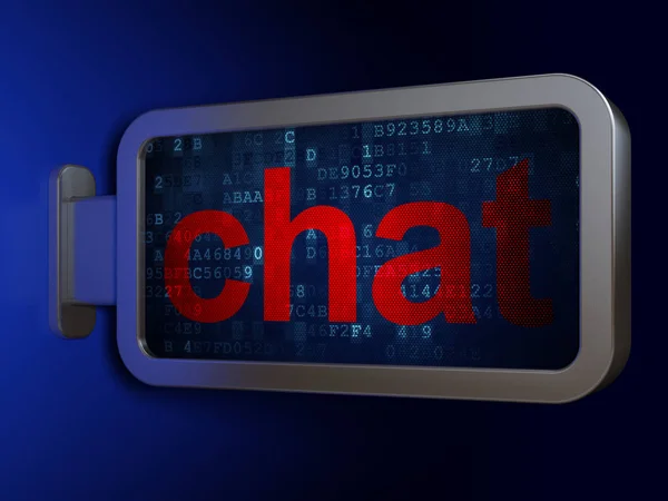 Σχεδίαση Web: Chat στο billboard φόντο — Φωτογραφία Αρχείου