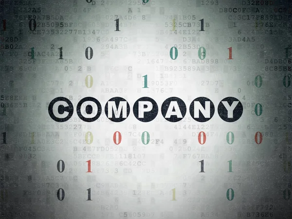 Концепція бізнесу: Компанія на фоні цифрових даних — стокове фото