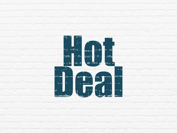 Bedrijfsconcept: Hot Deal op muur achtergrond — Stockfoto