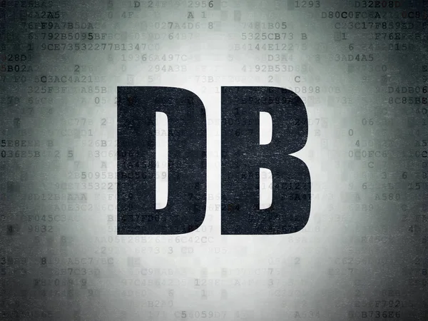Concept d'indices boursiers : DB sur fond de papier numérique — Photo