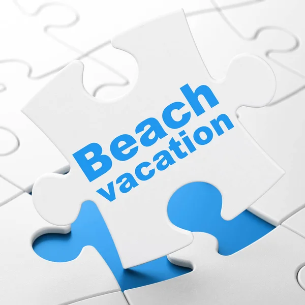 Tatil kavramı: bulmaca arka plan üzerinde Beach tatil — Stok fotoğraf