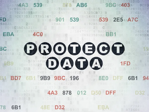 Concetto di protezione: proteggere i dati sul background della Digital Data Paper — Foto Stock