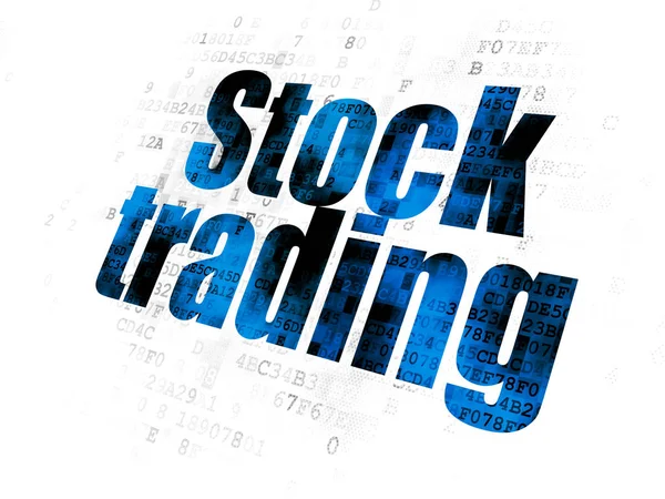 Concepto de negocio: Comercio de acciones en el fondo digital — Foto de Stock