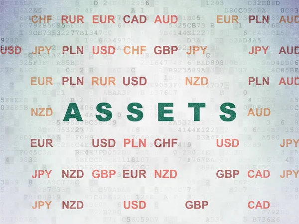 Money concept: Assets on Digital Data Paper background — Stock Photo, Image