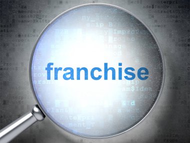 İş kavramı: optik cam ile Franchise