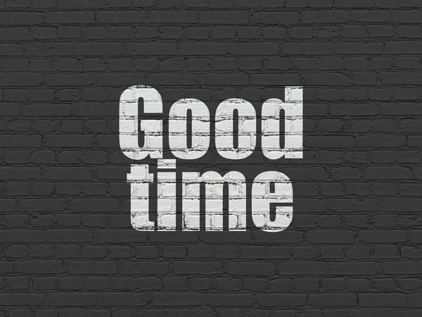 Timeline concept: Good Time on wall background — Stock Photo, Image