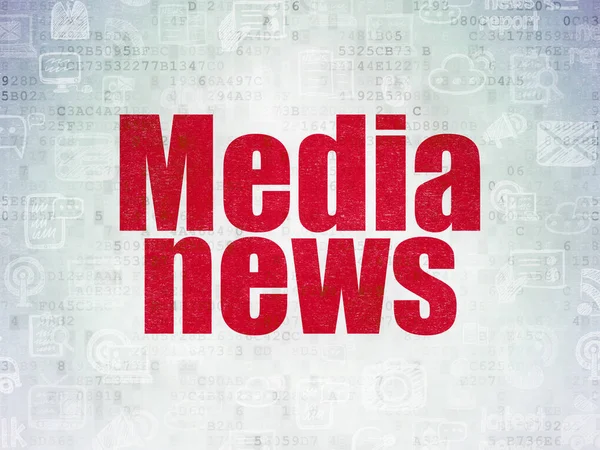 News concept: Media News on Digital Data Paper background — Stock Photo, Image