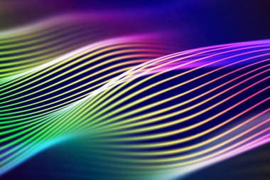 3D ses dalgaları. Büyük veri soyut görselleştirme.