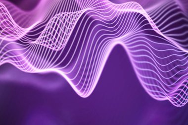 3D ses dalgaları. Büyük veri soyut görselleştirme.