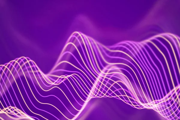 3D ses dalgaları. Büyük veri soyut görselleştirme.