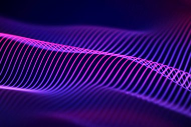 3D ses dalgaları. Büyük veri soyut görselleştirme.