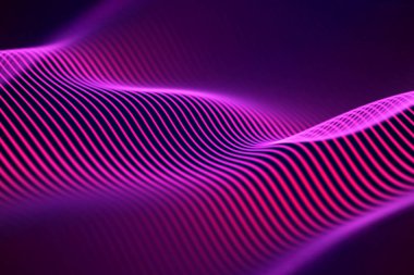 3D ses dalgaları. Büyük veri soyut görselleştirme.