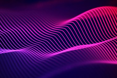 3D ses dalgaları. Büyük veri soyut görselleştirme.