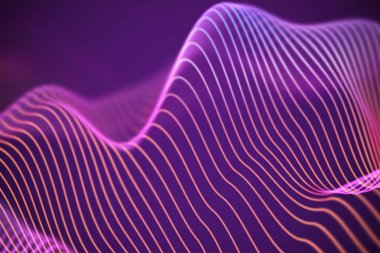 3D ses dalgaları. Büyük veri soyut görselleştirme.