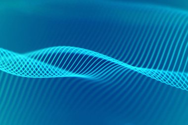 3D ses dalgaları. Büyük veri soyut görselleştirme.