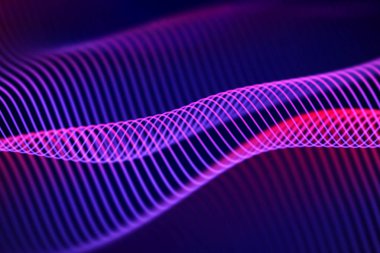 3D ses dalgaları. Büyük veri soyut görselleştirme.