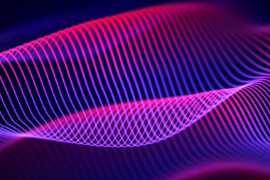 3D ses dalgaları, görsel ses ekolayzer. Büyük veri soyut görselleştirme.