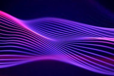 3D ses dalgaları, görsel ses ekolayzer. Büyük veri soyut görselleştirme.