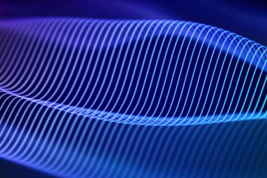 3D ses dalgaları, görsel ses ekolayzer. Büyük veri soyut görselleştirme.