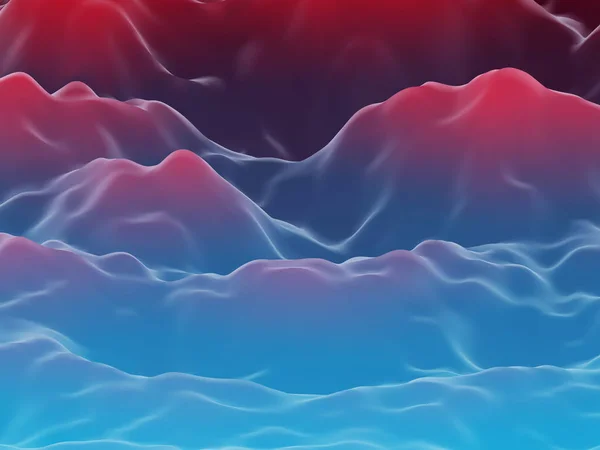 Абстрактний футуристичний 3D гірський пейзаж на чужій планеті . — стоковий вектор