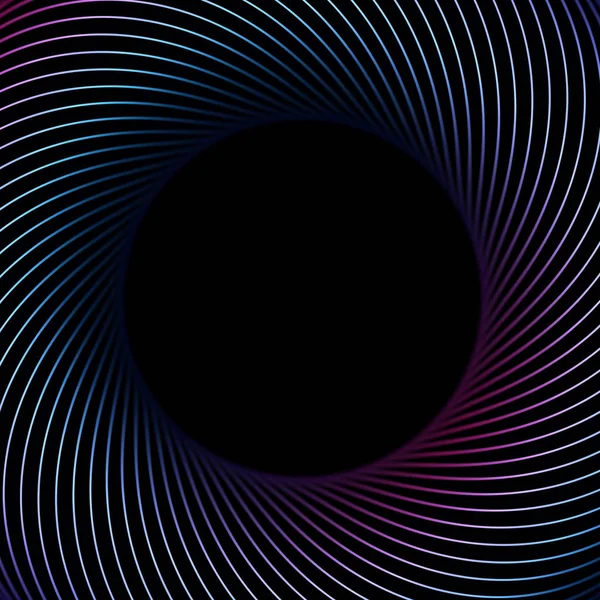 Abstrakte Informationstechnologie 3D-Hintergrund mit farbigen verdrehten Linien. — Stockvektor