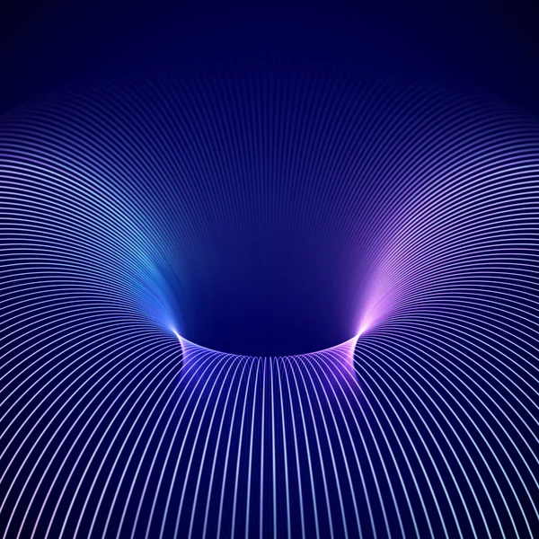 Fond abstrait 3D : modèle de fusion thermonucléaire bleue . — Image vectorielle