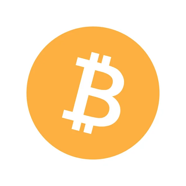 Färgade bitcoin symbolikon. Vektorillustration — Stock vektor