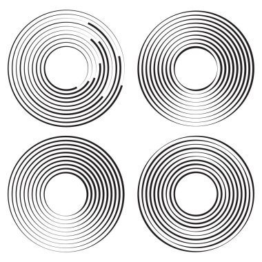 Küme, çemberler geometrik öğesi. Vektör çizim