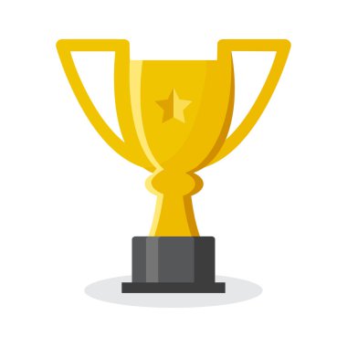 Altın kupa Ödülü. Vektör çizim