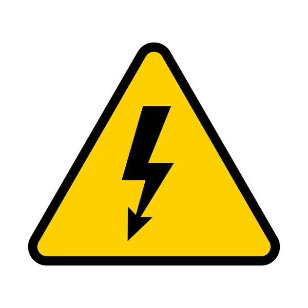 Elektrické Výstražným Štítkem Symbol Pro Nebezpečí Vysokého Napětí Vektorové Ilustrace — Stockový vektor