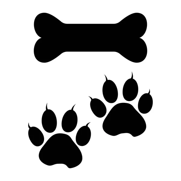 Dog Bone and Paw ⬇ Vector Image by © mkoudis Vector Stock 28424363
