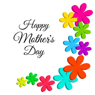 Anneler günü kutlama kartı. Vektör çizim