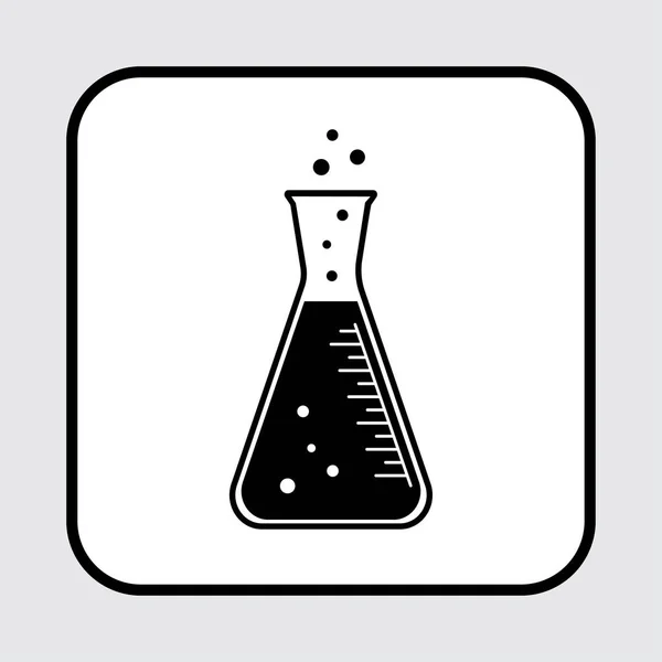 Chemische Und Medizinische Ikone Schwarz Weiß Design Vektorillustration — Stockvektor