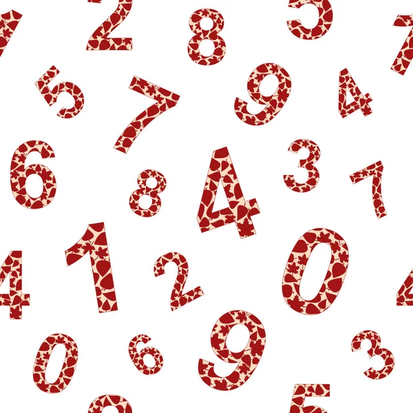Nahtloses Muster Mit Zahlen Mathematischem Hintergrund Vektorillustration — Stockvektor