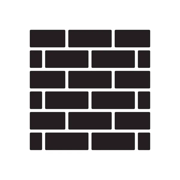 黒と白の煉瓦積みのアイコン ベクトル図 — ストックベクタ