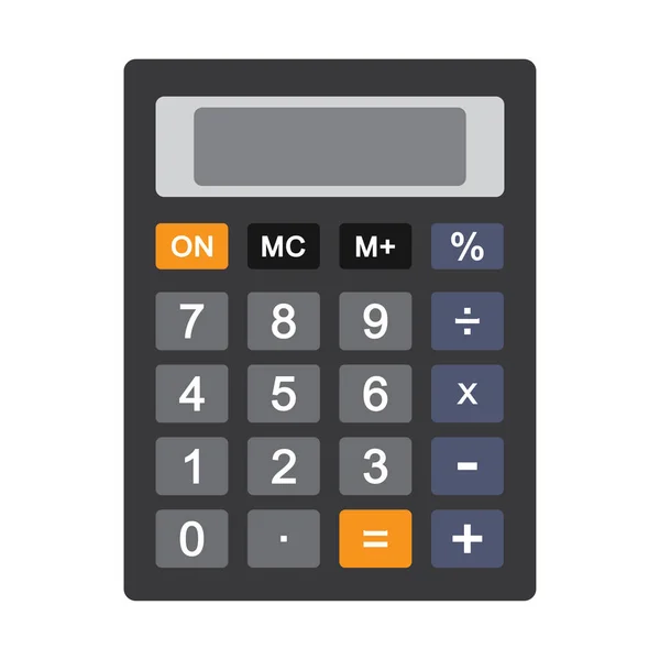 Icono Calculadora Color Aislado Sobre Fondo Blanco Ilustración Vectorial — Vector de stock