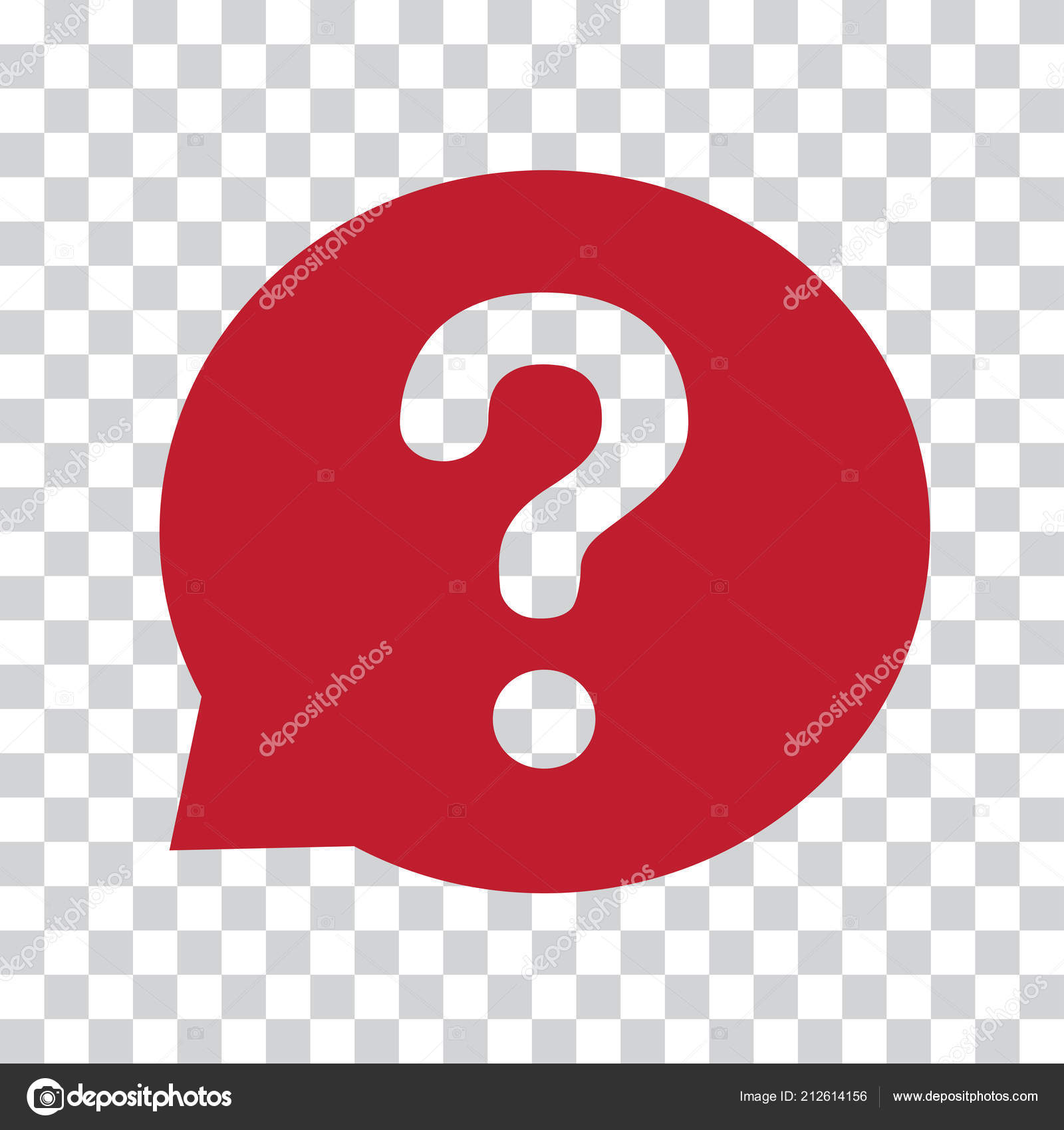 Question Mark Sign Red Speech Balloon Help Icon Transparent Background  Stock Vector Image by ©Sylfida #212614156