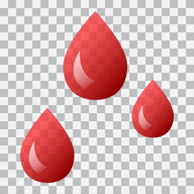 Saydam arka plan simgesine kan damlaları. Vektör çizim