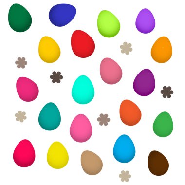 Renkli Paskalya yumurta seamless modeli, vektör
