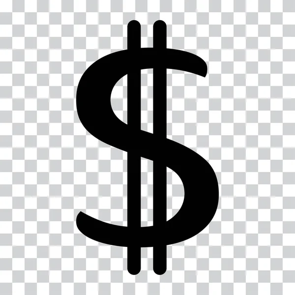 Money sign illustration. Flat style black icon on transparent