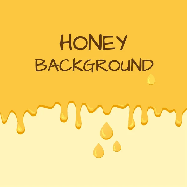 蜂蜜背景与地方为您的文本 滴水蜜滴 流下来 矢量插图 — 图库矢量图片