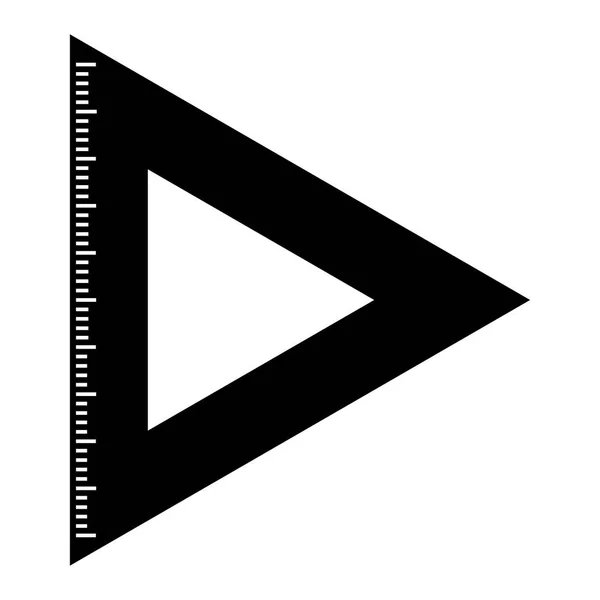 Triángulo Gobernante Negro Ilustración Vectorial — Archivo Imágenes Vectoriales